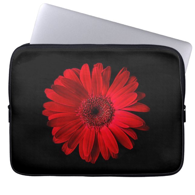 Flowers | Red Gerbera Daisy Laptop Sleeve (Front)