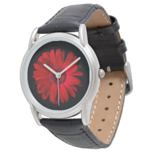 Flowers Red Gerbera Daisy Watch