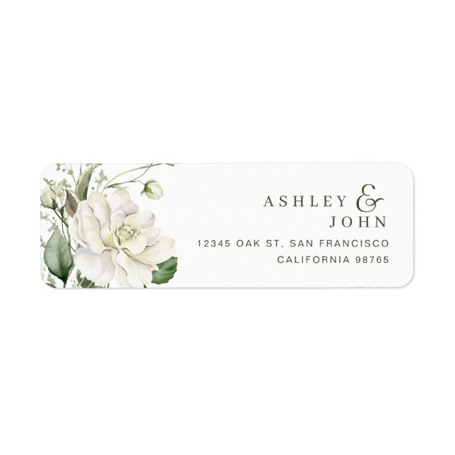 Flowers Return Address Labels (Front)