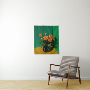 Flowers   Roses in Vase Tapestry