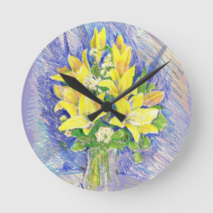 Flowers Round Clock