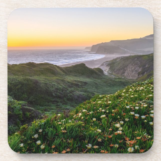 Flowers | Santa Cruz California Coaster (Front)