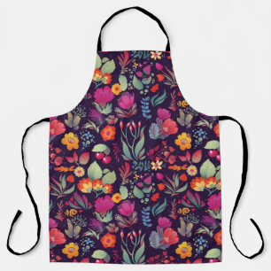 Flowers seamless pattern decorative vintage card i apron