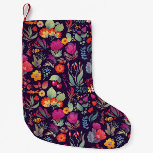 Flowers seamless pattern decorative vintage card i small christmas stocking