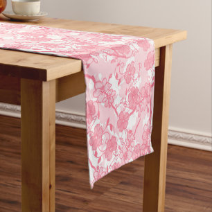 flowers short table runner