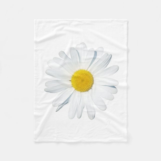 Flowers | Single Daisy Fleece Blanket (Front)