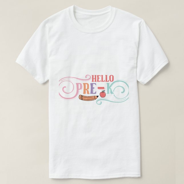 Flowers Solid and Outline T-Shirt (Design Front)