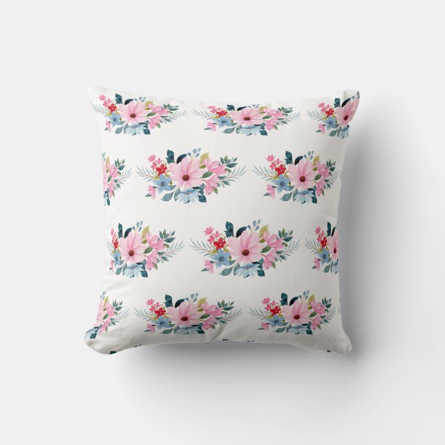 Flowers speak the language of love throw pillow (Front)