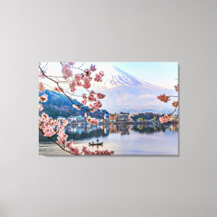 Flowers Spring Cherry Blossoms Japan Canvas Print