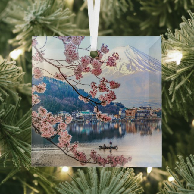 Flowers | Spring Cherry Blossoms Japan Glass Ornament (Insitu)