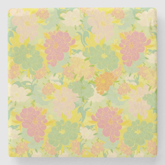 Flowers Stone Coaster (Front)
