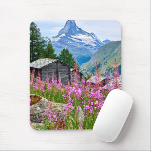 Flowers Summer Matterhorn Switzerland Mouse Pad