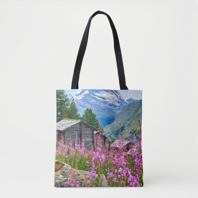Flowers | Summer Matterhorn Switzerland Tote Bag (Front)