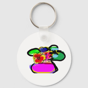 Flowers sun mother's day keychain
