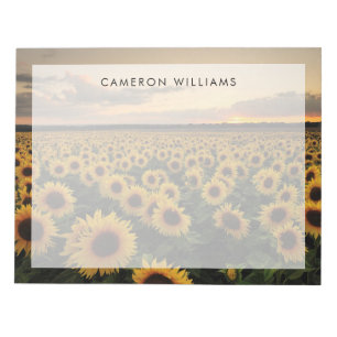 Flowers Sunflower Field Notepad