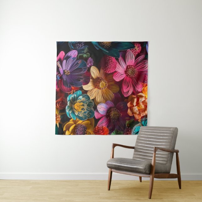 Flowers Tapestry (In Situ (Horizontal))