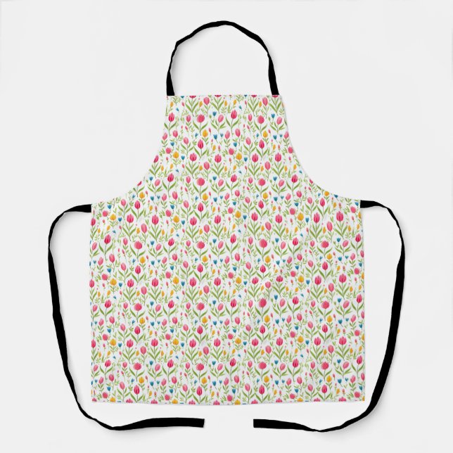 Flowers Teach Us Patience Apron (Front)