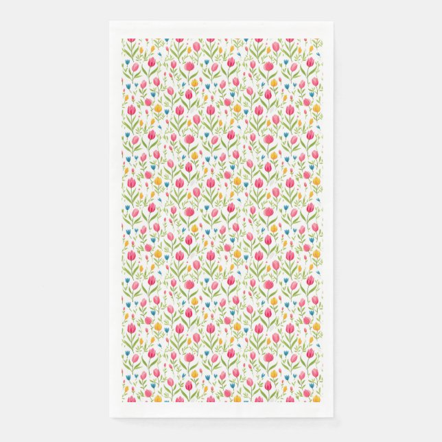 Flowers Teach Us Patience Napkin (Front)