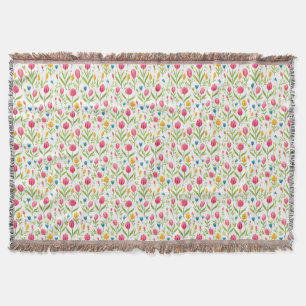 Flowers Teach Us Patience Throw Blanket