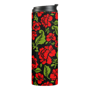 Flowers thermal tumbler