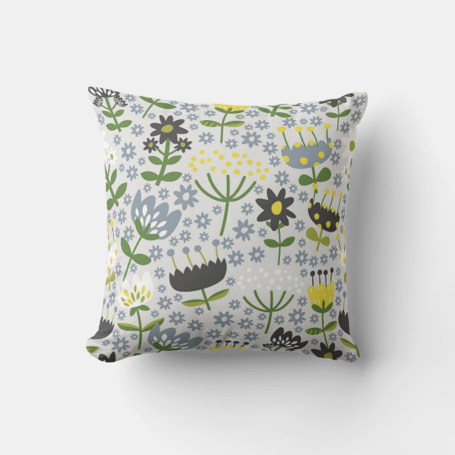 flowers throw pillow (Front)