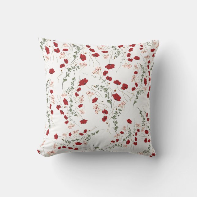 Flowers  throw pillow (Front)
