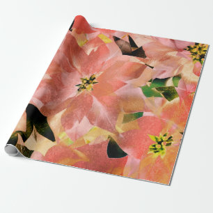 Flowers Tropical Green Rose-Gold Coral Candy Wrapping Paper