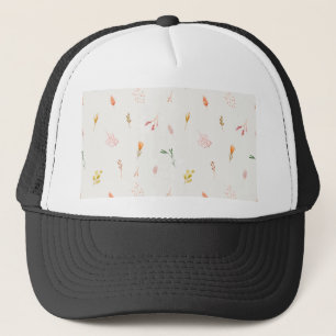flowers trucker hat