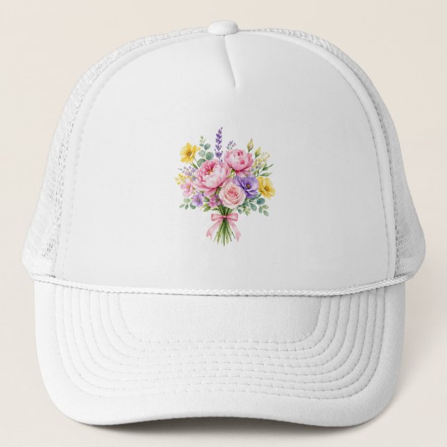 Flowers Trucker Hat (Front)