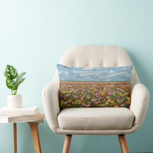 Flowers Tulips Willamette Valley Oregon Lumbar Pillow