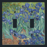 Flowers Vincent Van Gogh Art Home Room Wall Decor Light Switch Cover<br><div class="desc">Create your own custom, personalized, elegant faux gold script / typography monogram monogrammed, flowers / floral / nature / vintage art lovers and Van Gogh connoisseurs', ultra-durable acrylic nursery baby kids room light switch cover, featuring a beautiful colourful intricate detailed vintage oil on canvas painting, by Vincent van Gogh, of...</div>