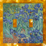 Flowers Vincent Van Gogh Art Home Room Wall Decor Light Switch Cover<br><div class="desc">Create your own custom, personalized, elegant faux gold script / typography monogram monogrammed, flowers / floral / nature / vintage art lovers and Van Gogh connoisseurs', ultra-durable acrylic nursery baby kids room light switch cover, featuring a beautiful colourful intricate detailed vintage oil on canvas painting, by Vincent van Gogh, of...</div>