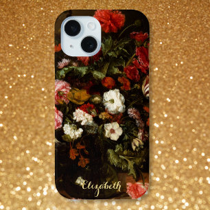 Flowers Vintage Floral Art Stylish Monogrammed iPhone 15 Case