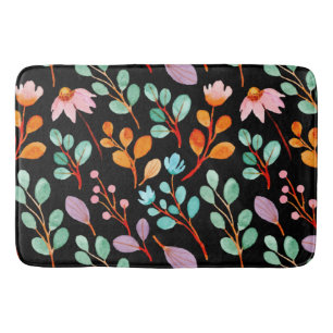 Flowers Vintage Watercolor Trendy      Bath Mat