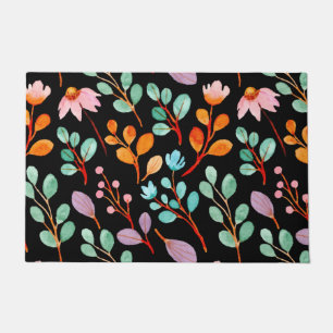 Flowers Vintage Watercolor Trendy Doormat