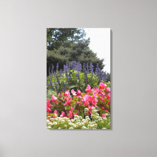 Flowers w/Bird of Prey Wrapped canvas