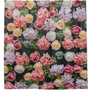 Flowers wall background vintage style.