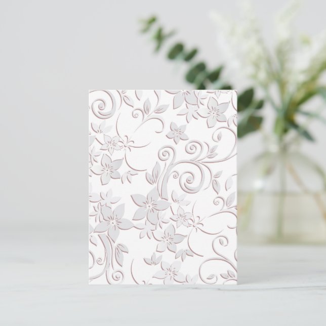Flowers wall paper 1 postcard (Standing Front)