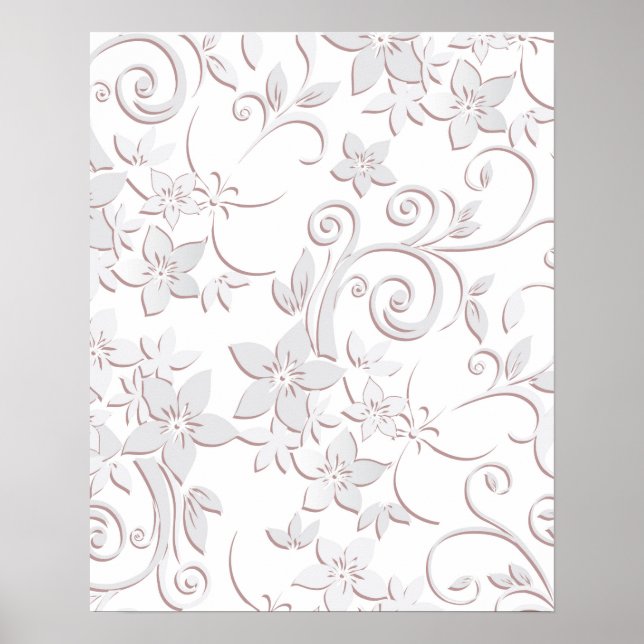 Flowers wall paper 1 poster (Front)