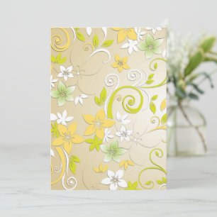 Flowers wall paper 3 thank you card