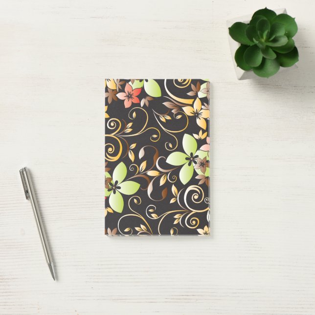 Flowers wall paper 4 post-it notes (Office)