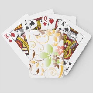 Flowers wall paper 5 playing cards
