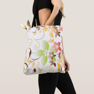 Flowers wall paper 5 tote bag