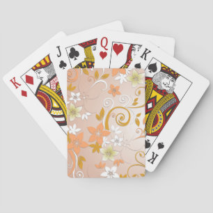 Flowers wall paper 8 playing cards