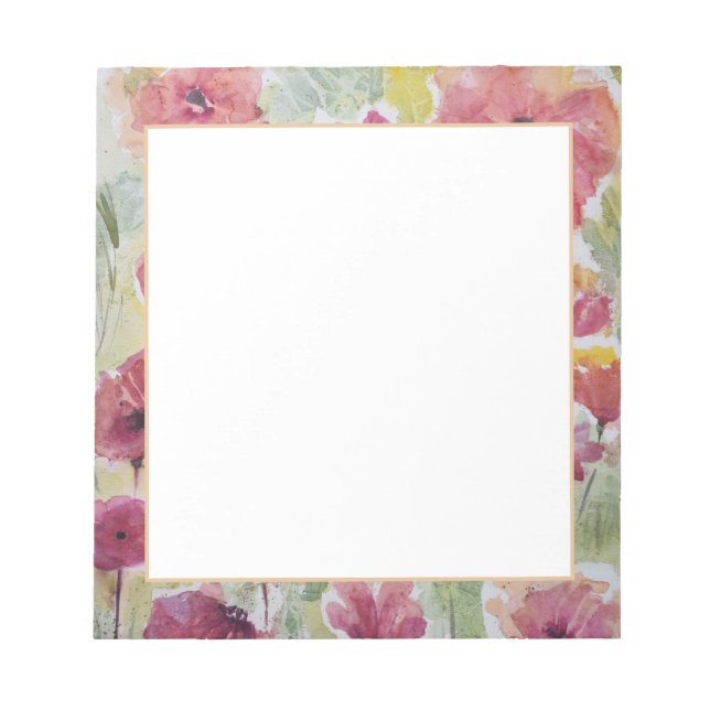 Flowers Watercolor Notepad (Front)