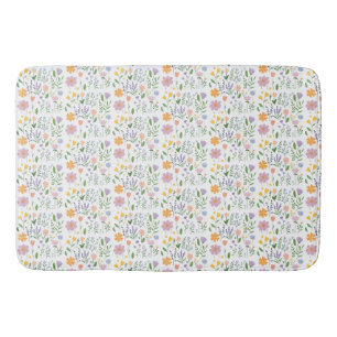 Flowers whimsical Decorative Bath Mat