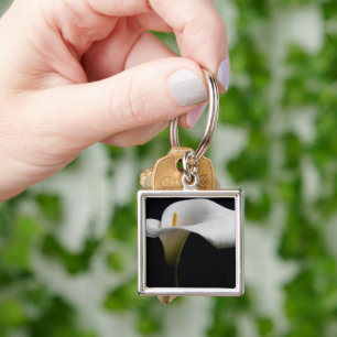 Flowers   White Calla Lily Keychain