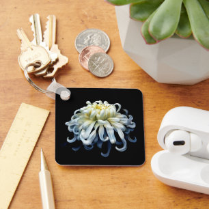 Flowers White Chrysanthemum Keychain