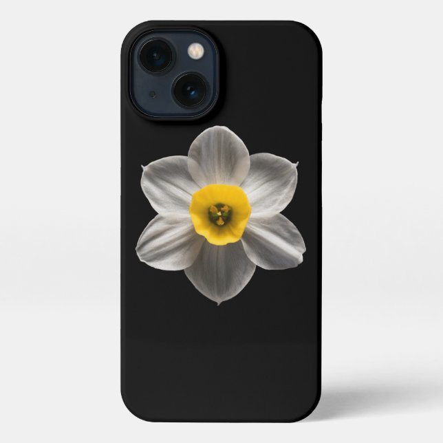 Flowers | White Daffodil Flower iPhone Case (Back)