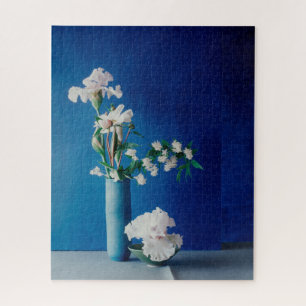 Flowers White Iris in Vase Jigsaw Puzzle